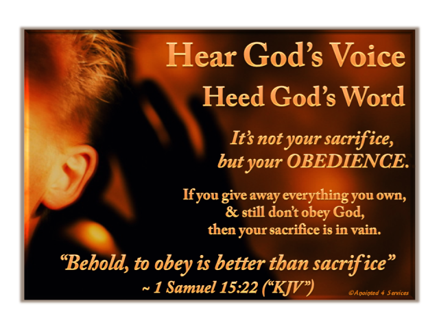 1 Samuël 15 22 - Obedience not sacrifice - Pinterest